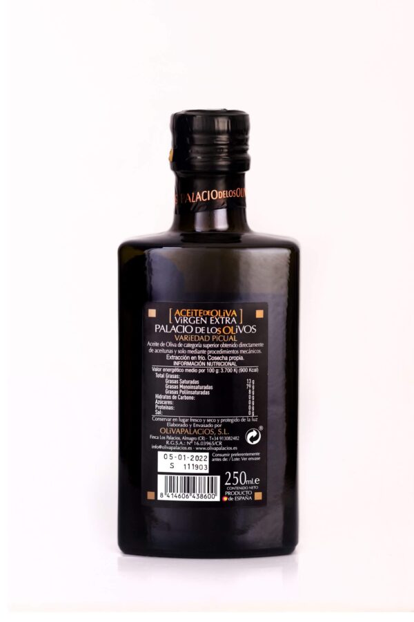 Caja de 16 botella 250ml de Aceite de oliva virgen extra Premium de variedad de aceituna Picual. - Imagen 2